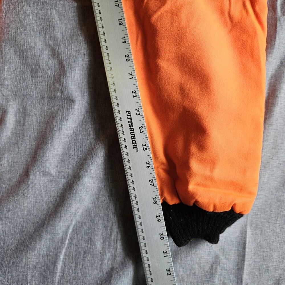 VTG Edward Hyman Mens XL Orange Industrial Hunting Thermal Insulated Pants - Picture 5 of 16
